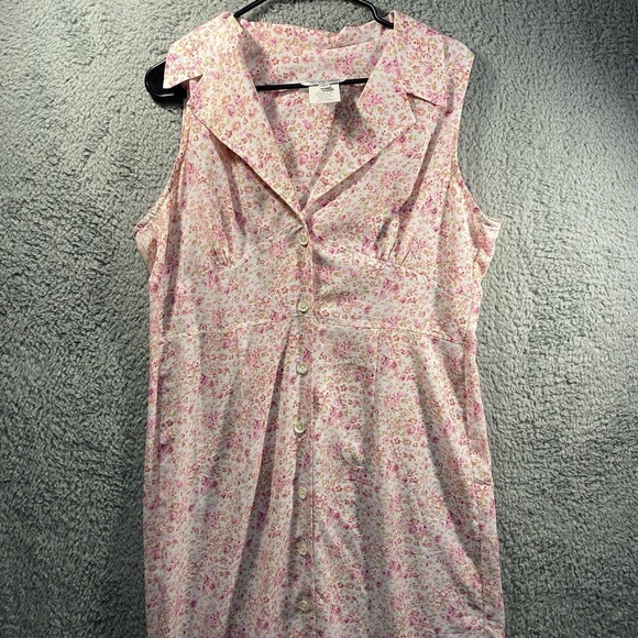 Vintage 90s Floral Button up All over design collar girly feminine maxi dress 16 - Picture 13 of 14